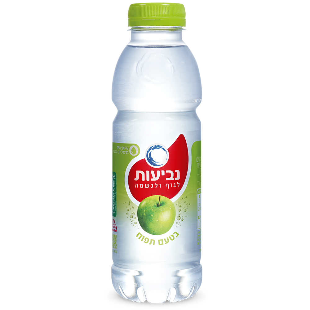 בקבוק מים בטעם תפוח 500 מ״ל